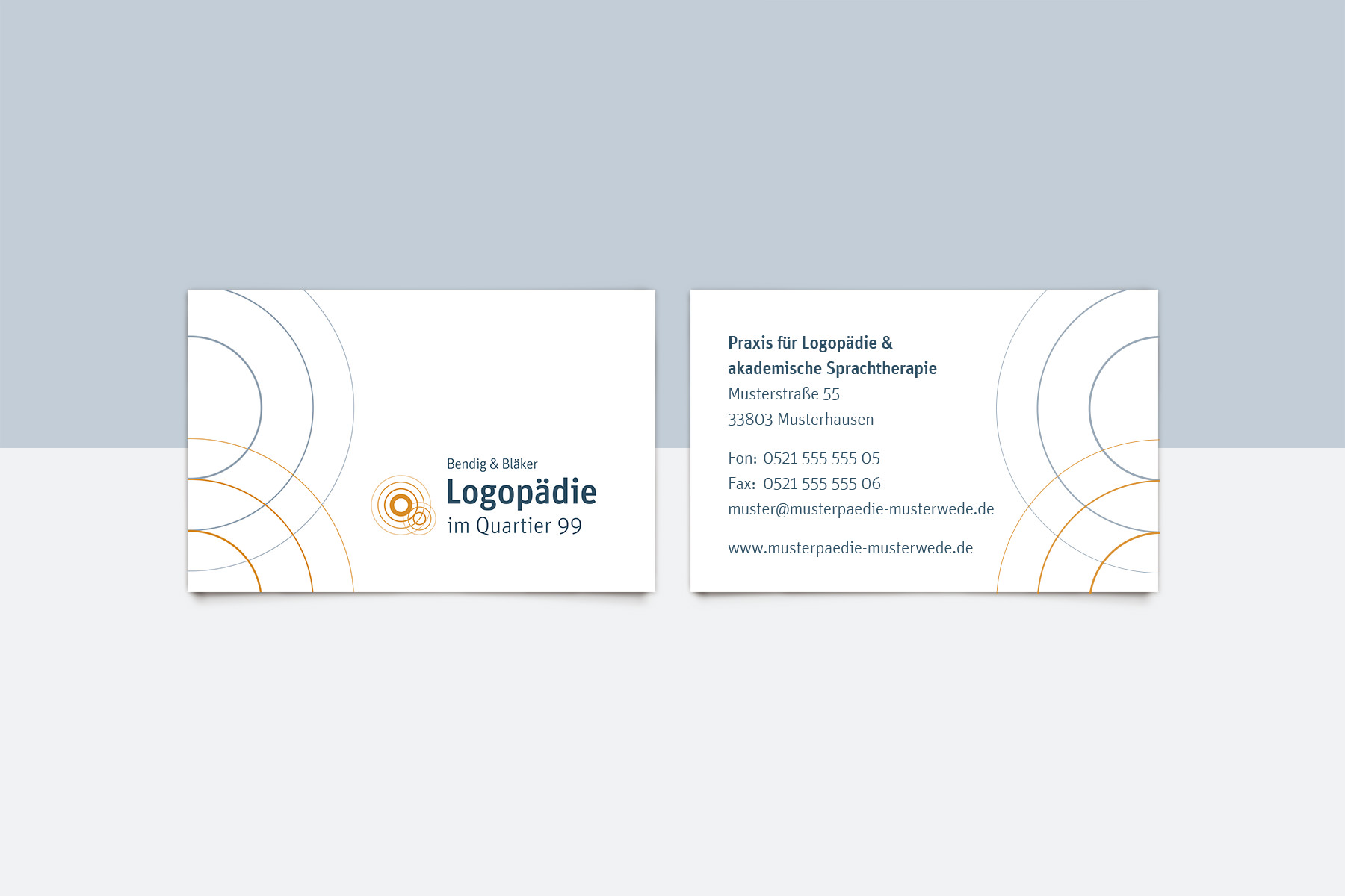 Logo und Corporate Design für Praxis gestalten lassen, Visitenkarten