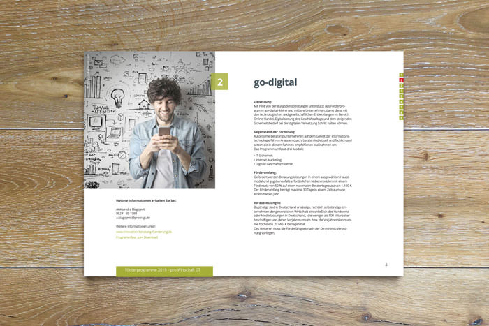 Design Digitales PDF mit Förderprogrammen